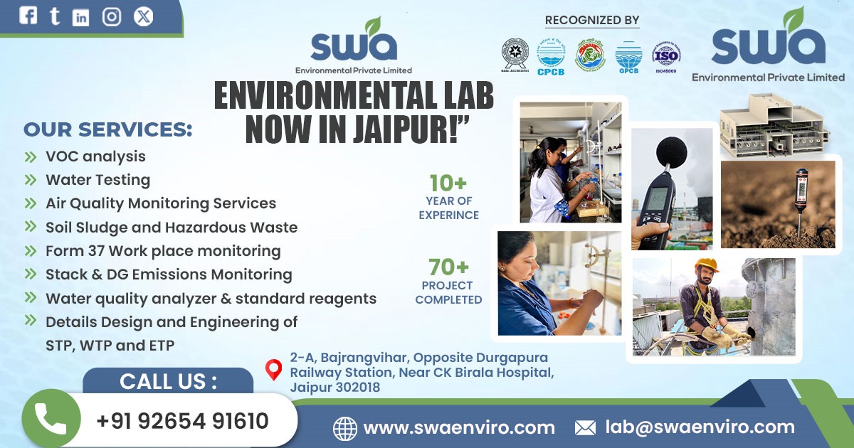 Environmental Lab Services in Jaipur by SWA Environmental Private Limited