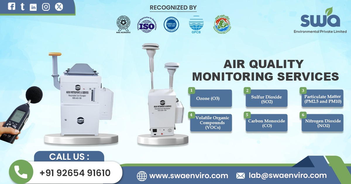 Air Quality Monitoring Services – NABL Accredited & CPCB Recognized Laboratory in Gujarat