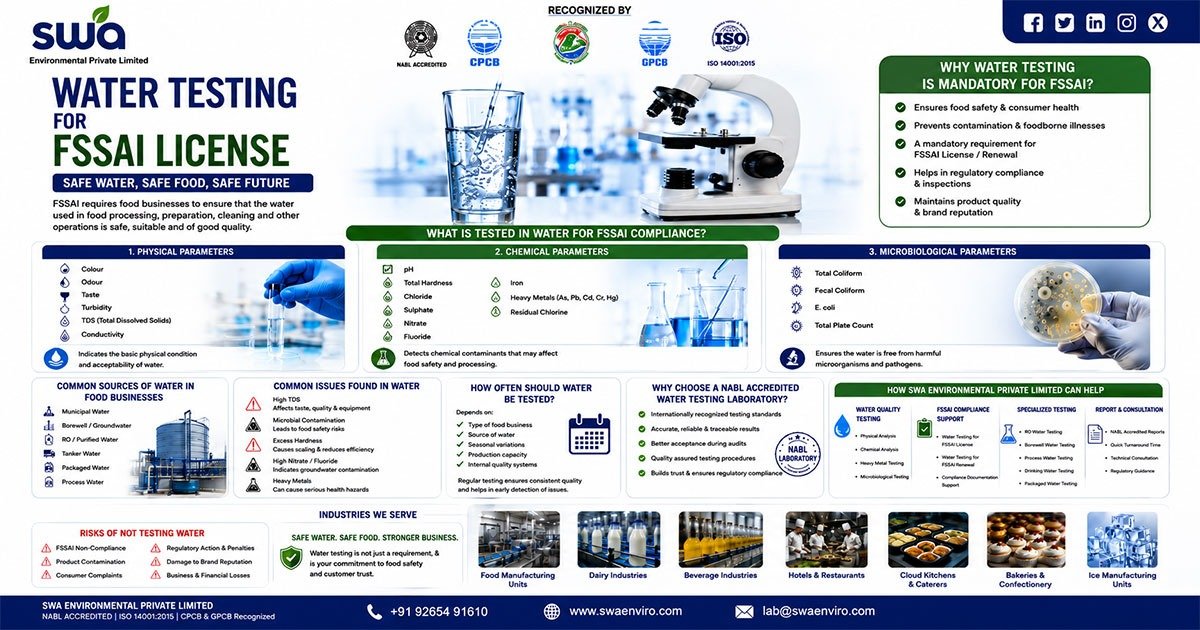 Water Testing for FSSAI License: Why Every Food Business Needs a Water Test Report
