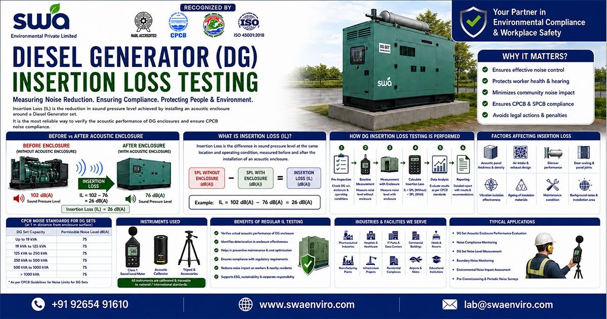 Diesel Generator (DG) Insertion Loss Testing: The Complete Guide to Acoustic Performance, Noise Compliance & Environmental Safety
