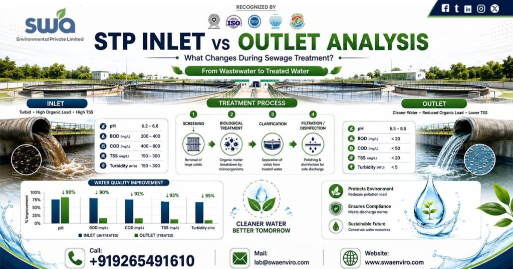 STP Inlet vs Outlet Analysis: What Changes During Sewage Treatment?